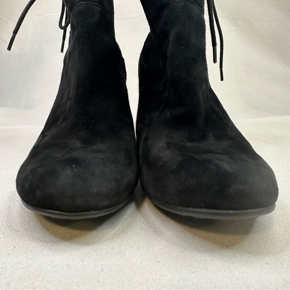 ONO Jutra Suede Heeled Ankle Boot Black 7.5 - Picture 5 of 14